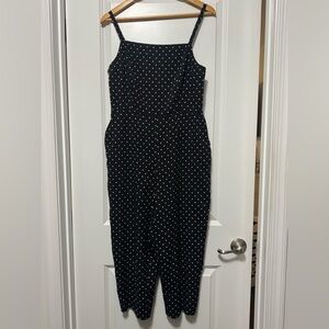 Old Navy Black Polka Dot Jumpsuit Petite Large